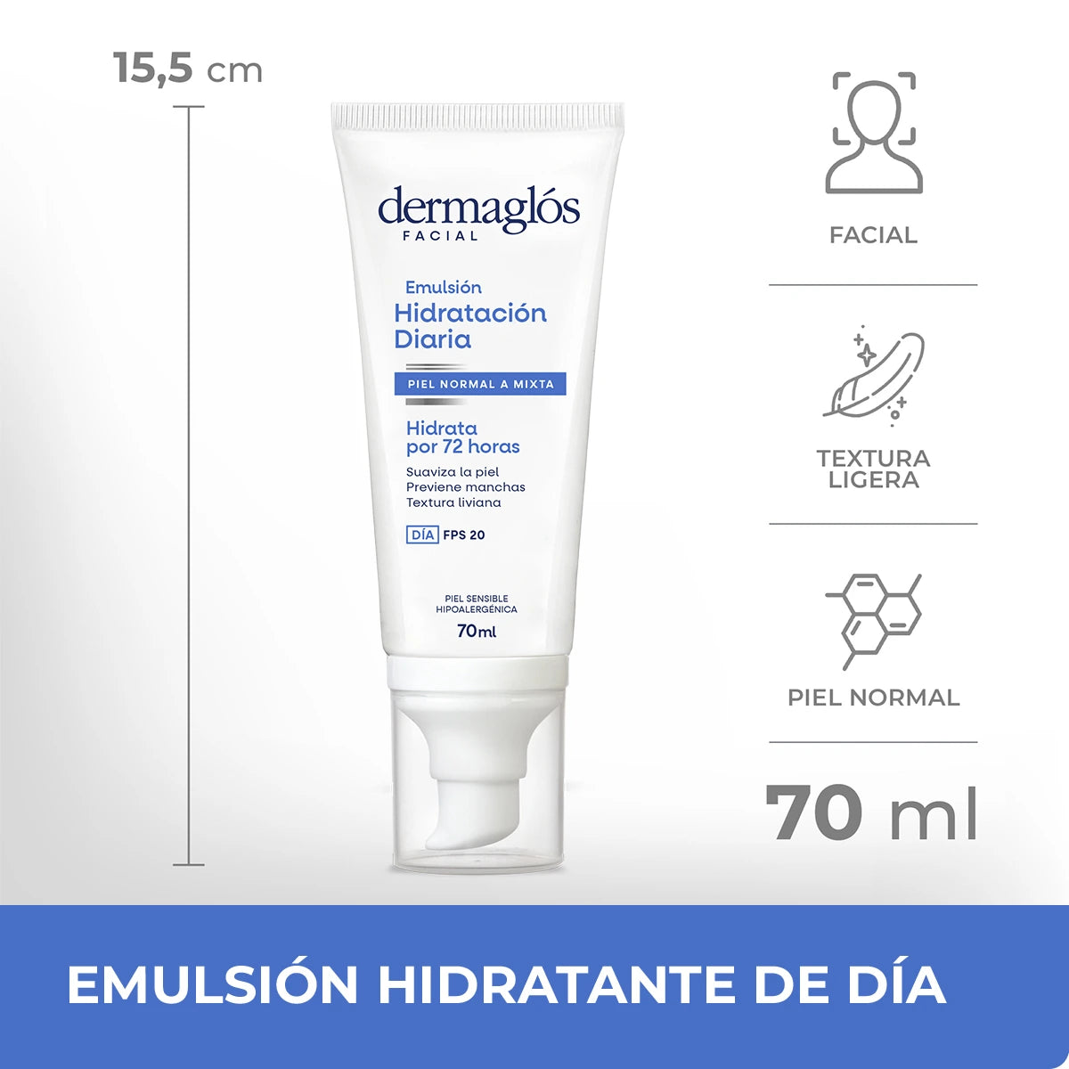 EMULSIÓN HIDRATANTE DE DÍA CON FPS 20 - PIELES NORMALES - 70ml