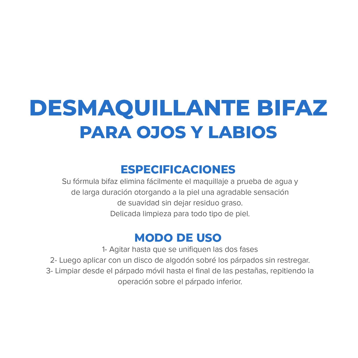 DESMAQUILLANTE BIFAZ DE OJOS - 100ml