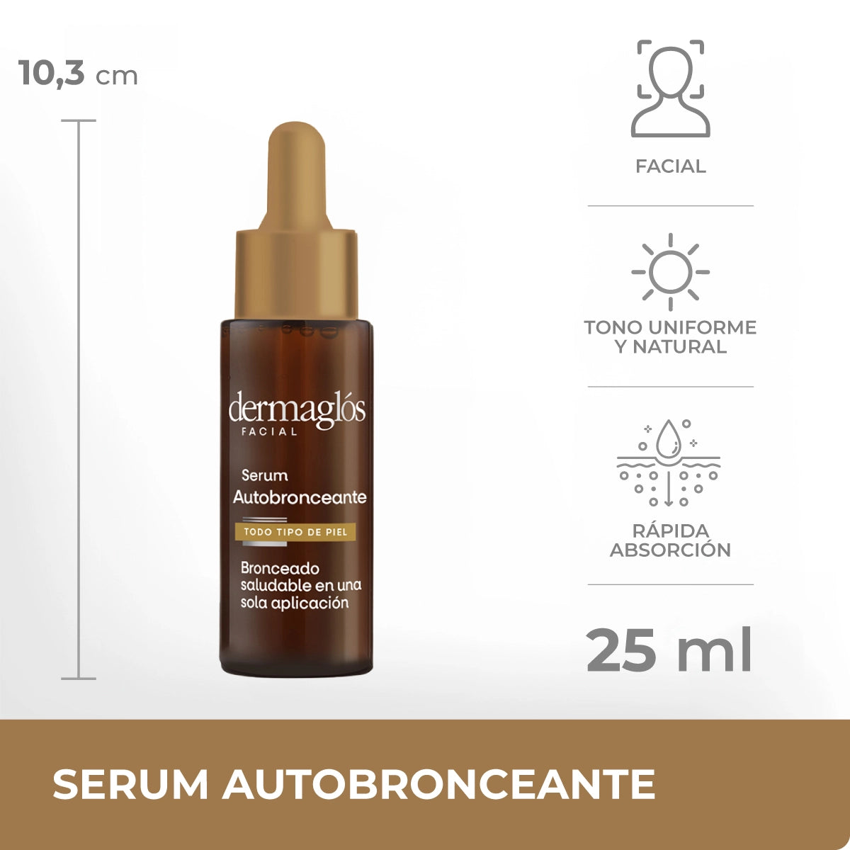 Serum Autobronceante Dermaglós Facial
