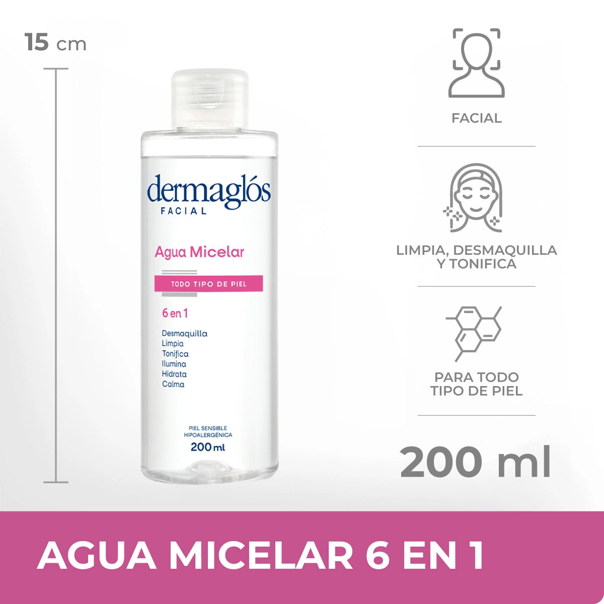AGUA MICELAR 6 EN 1 - 200ml