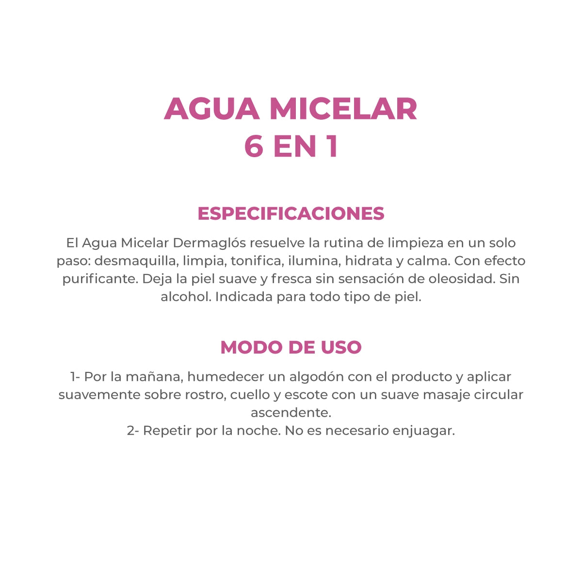 AGUA MICELAR 6 EN 1 - 200ml