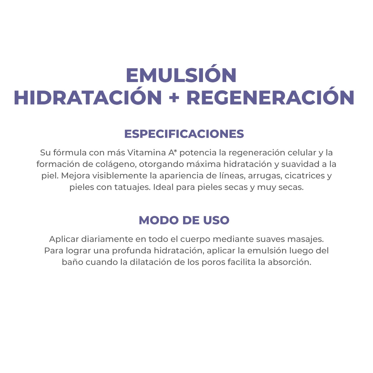 EMULSIÓN CORPORAL REGENERACIÓN INTENSIVA - 300ml
