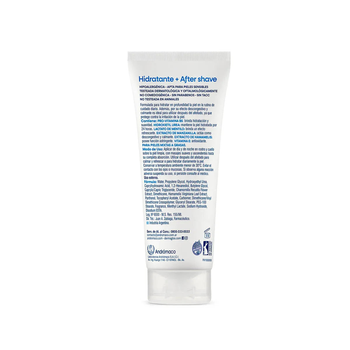 CREMA GEL HIDRATANTE + AFTERSHAVE - HOMBRES - 100ml