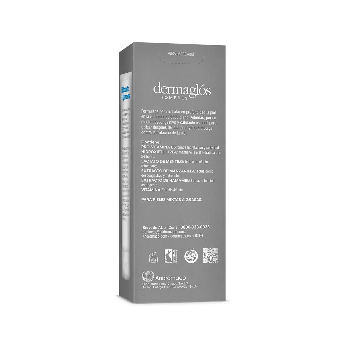 CREMA GEL HIDRATANTE + AFTERSHAVE - HOMBRES - 100ml