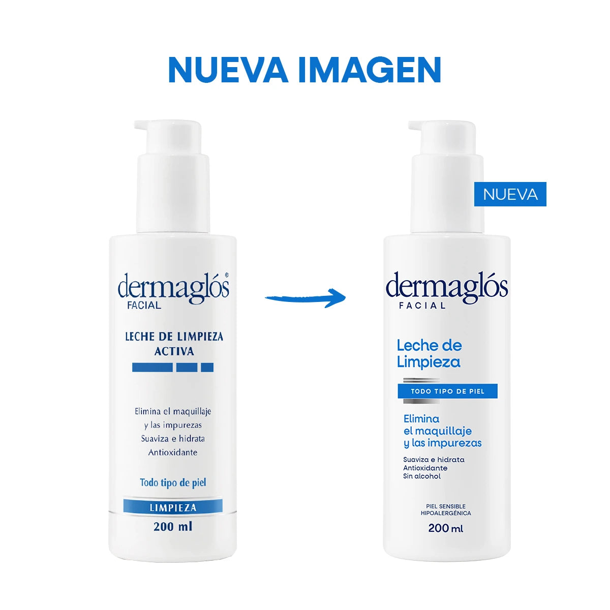 Leche de Limpieza Facial Dermaglós Todo Tipo de Piel