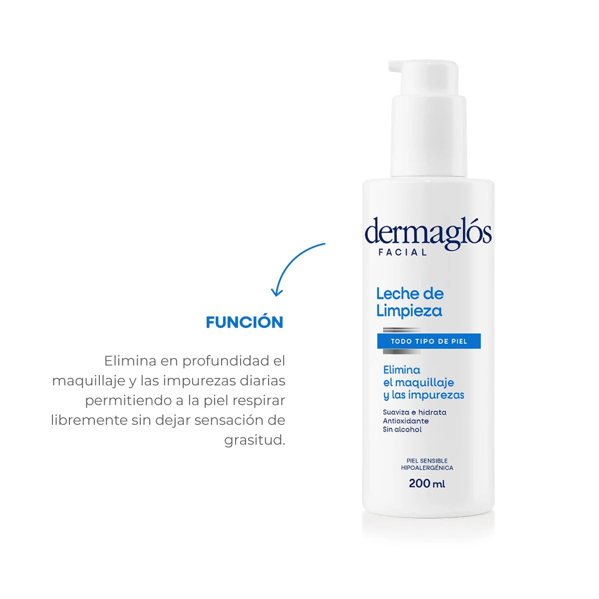 Leche de Limpieza Facial Dermaglós Todo Tipo de Piel