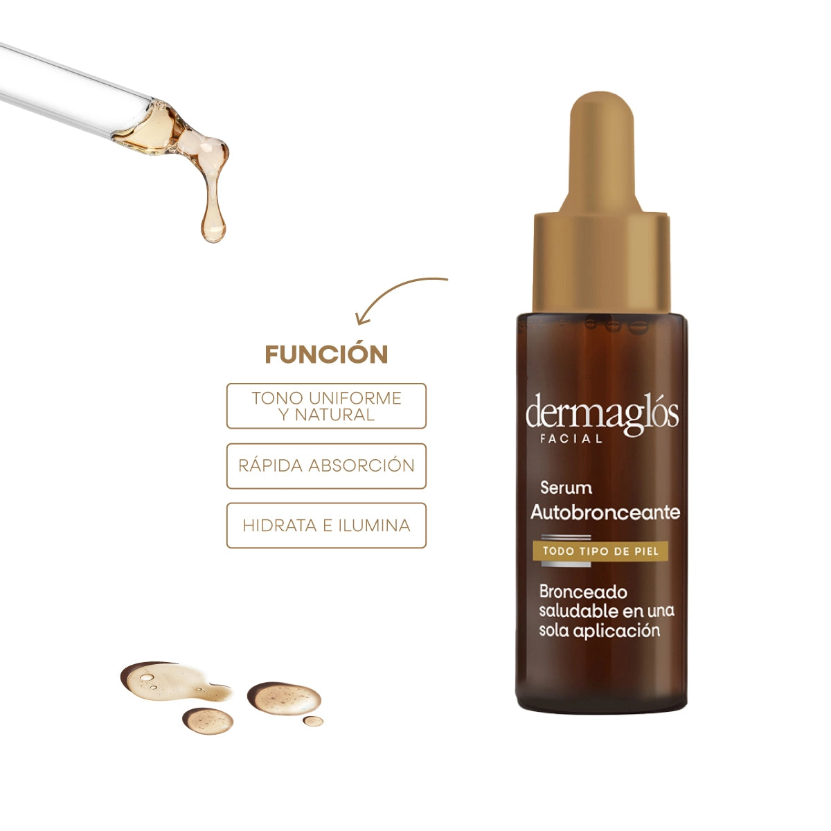 Serum Autobronceante Dermaglós Facial