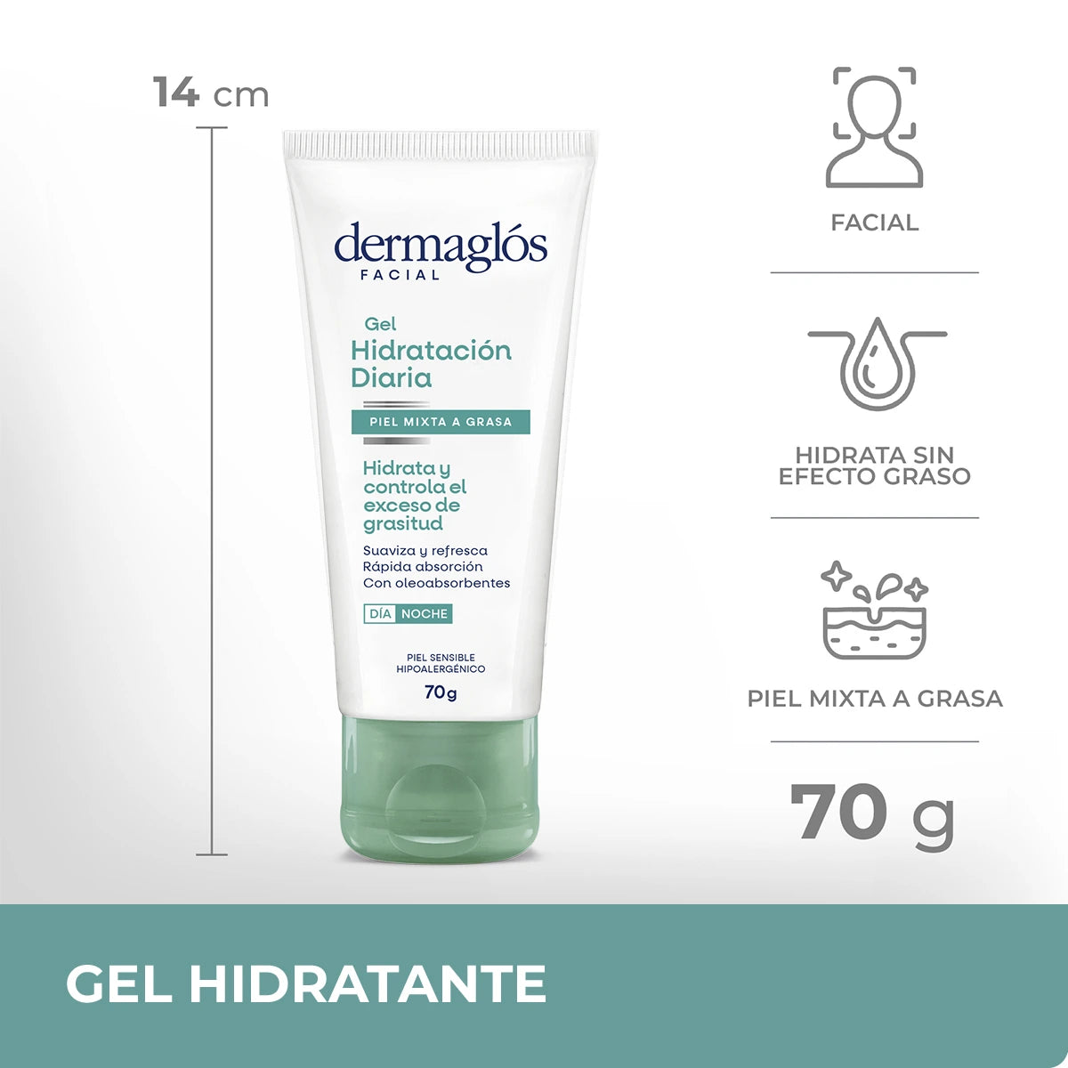 GEL DE HIDRATACIÓN EQUILIBRADA - PIEL MIXTA A GRASA - 70g