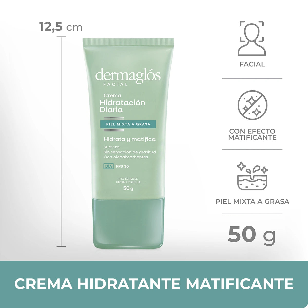 CREMA PROTECTORA CON FPS 30 - PIEL MIXTA A GRASA - 50g