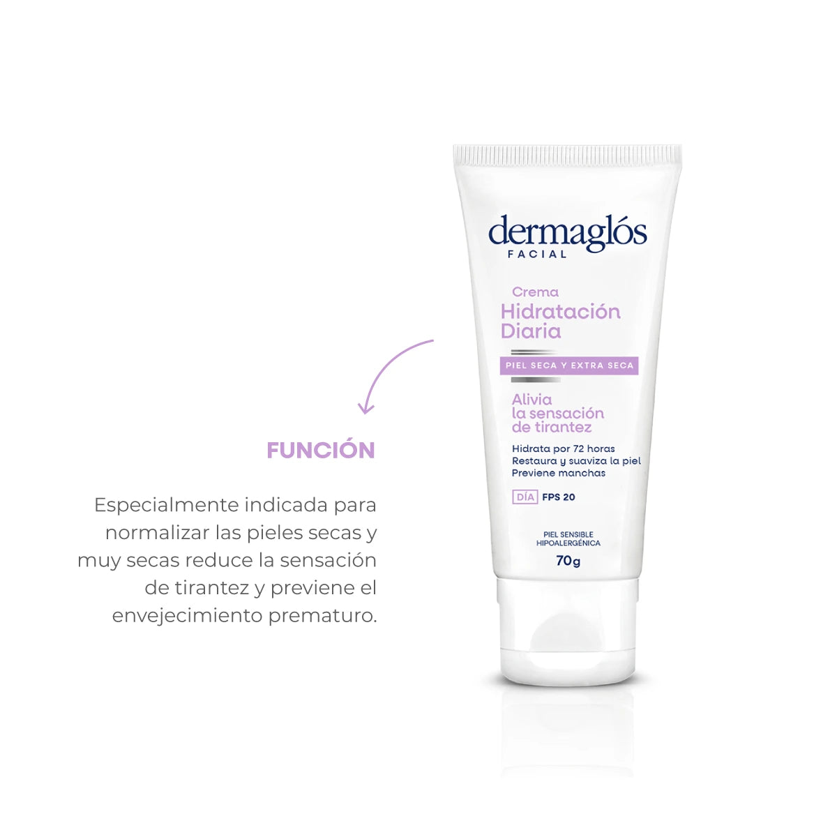 CREMA HIDRATANTE DE DÍA CON FPS 20 - PIEL SECA - 70g