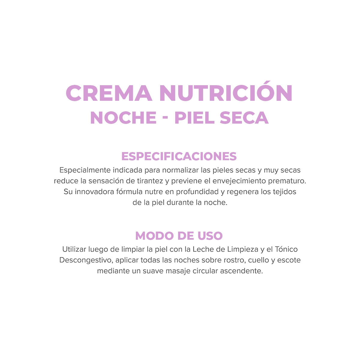 CREMA NUTRITIVA DE NOCHE - PIEL SECA - 50g