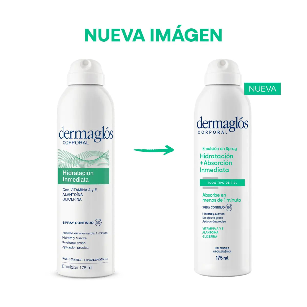 Emulsión Dermaglós Hidratación Inmediata Spray