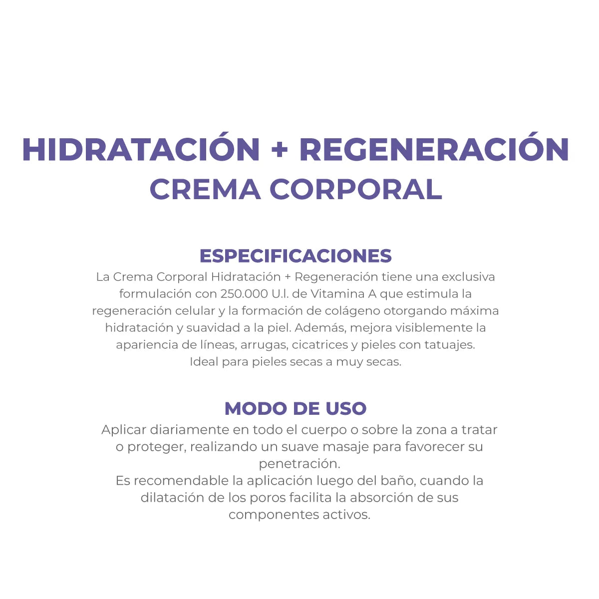 CREMA CORPORAL REGENERACIÓN INTENSIVA - 100g