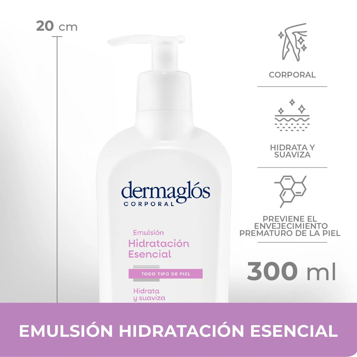 Emulsión Corporal Dermaglós Hidratación Esencial