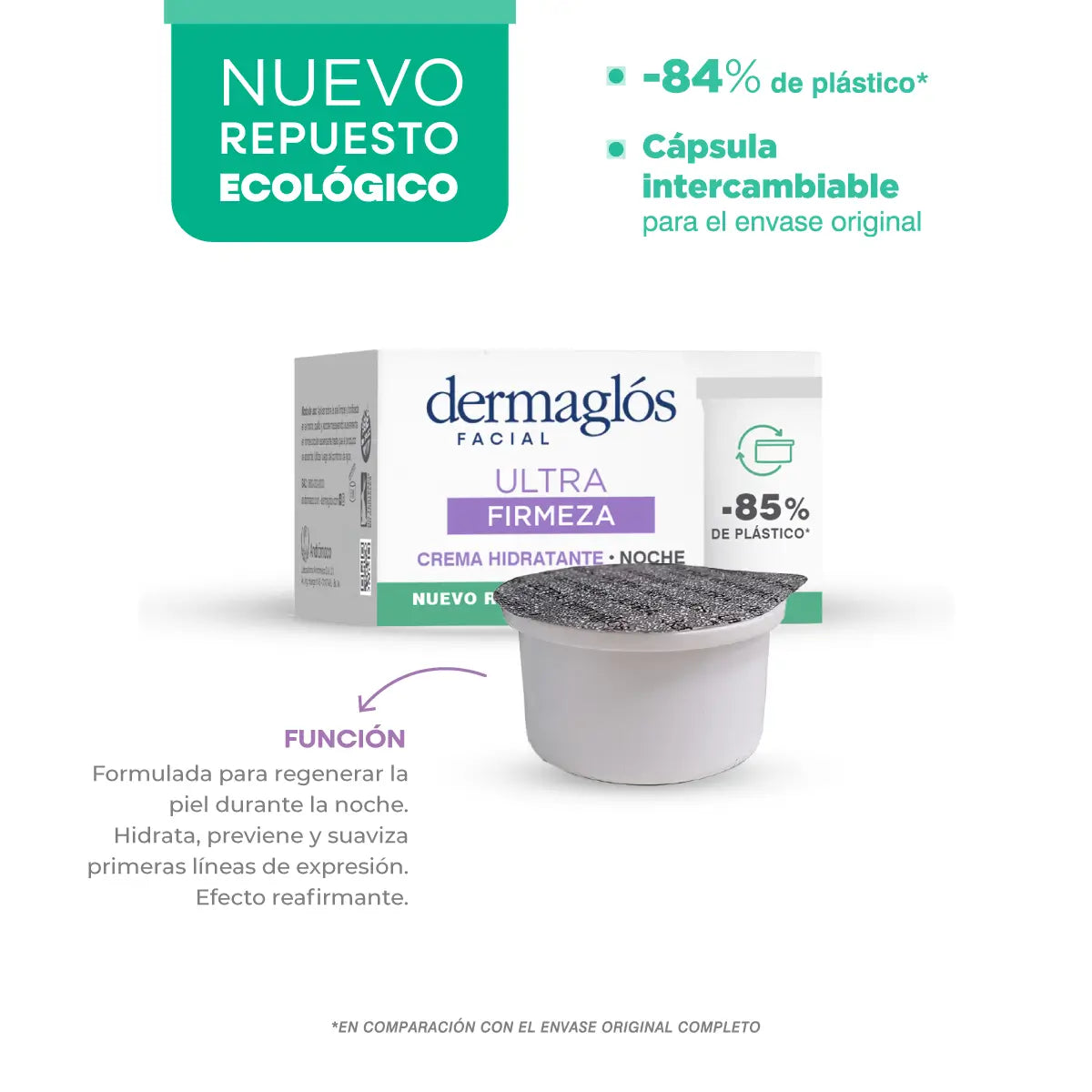 Crema Dermaglós Repuesto de Noche Ultra Firmeza